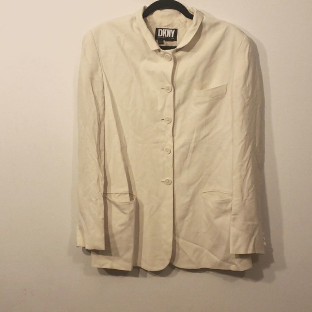 DKNY Womans Blazer White Size 10